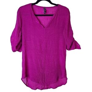 COLORI VIBRANT MAGENTA TOP SIZE SMALL